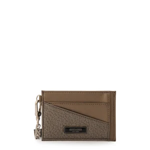 Tarjetero con ventana daily pequeña plateado oscuro