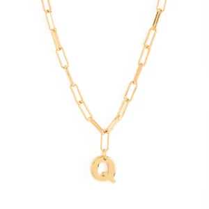 Collar ajustable initial q dorado