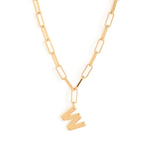 Collar ajustable initial w dorado