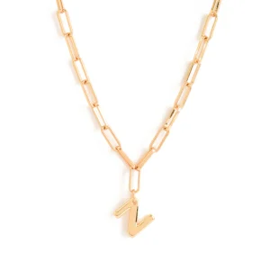 Collar ajustable initial z dorado