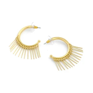 Aros argollas panchi dorado claro