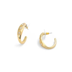 Aros argollas luciana dorado claro