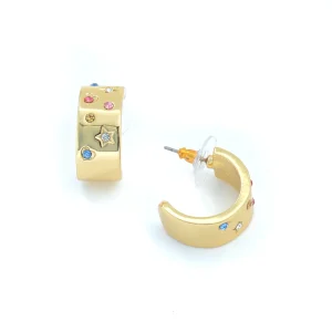 Aros argollas gaelia dorado claro