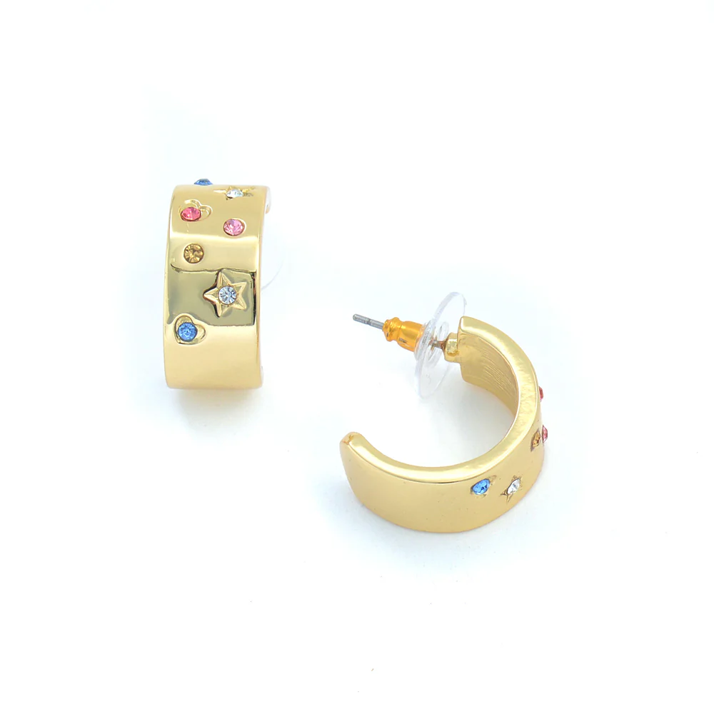 Aros argollas gaelia dorado claro