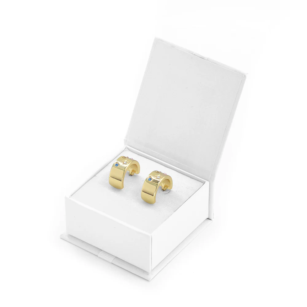 Aros argollas gaelia dorado claro - Imagen 3