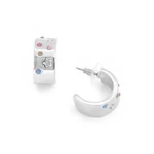 Aros argollas gaelia plateado