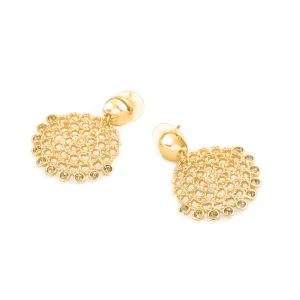 Aros con colgante agustina dorado claro