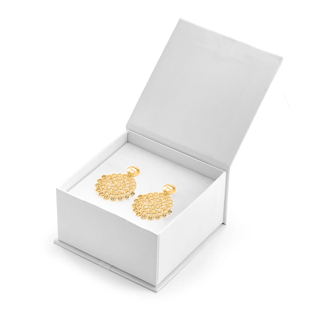 Aros con colgante agustina dorado claro - Imagen 3