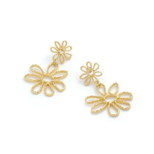 Aros margarita dorado claro