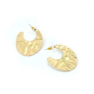 Aros argollas claudia dorado claro