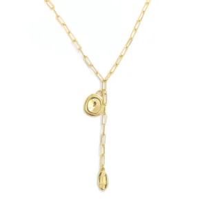 Collar con colgante alya dorado claro