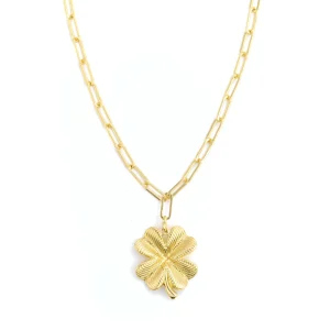 Collar con colgante lucky dorado claro