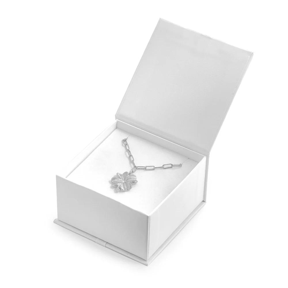 Collar con colgante lucky plateado - Imagen 3