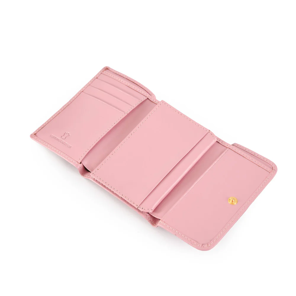 Billetera new stripes cuero mediana rosa viejo - Imagen 3