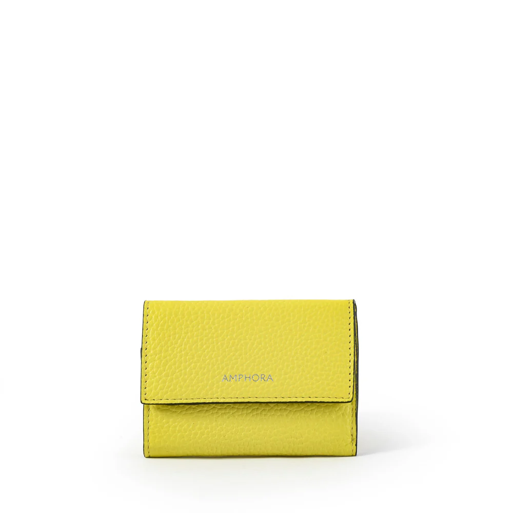 Billetera doble flap geralda amarillo