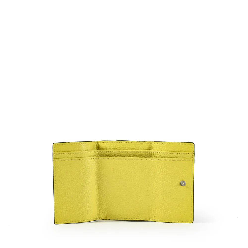 Billetera doble flap geralda amarillo - Imagen 3