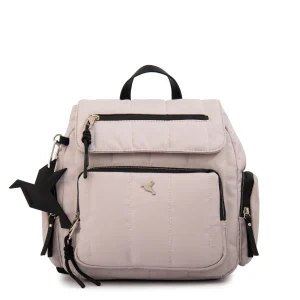 Mochila mediana lizel blanco crudo