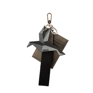 Llavero tarjetero berdi plateado oscuro