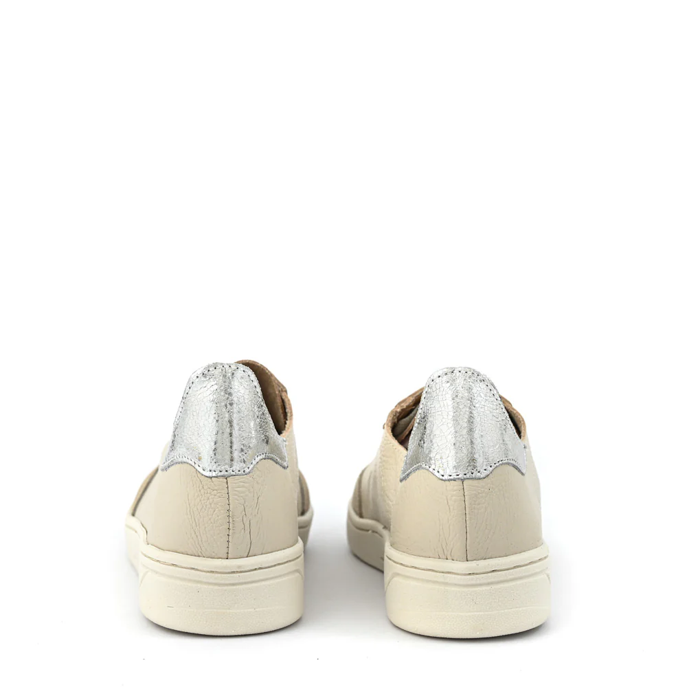 Zapatilla cote cuero blanco crudo - Imagen 3