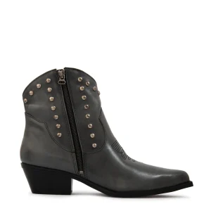 Botin Taco glen cuero negro