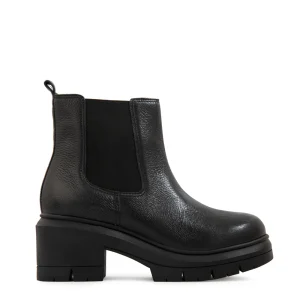 Botin Taco jacinta cuero negro