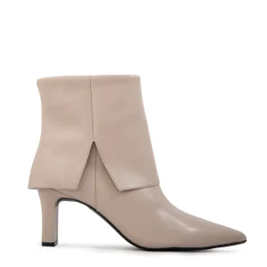 Botin Taco kristen cuero beige