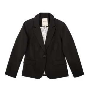 Chaqueta blazer lisa negro