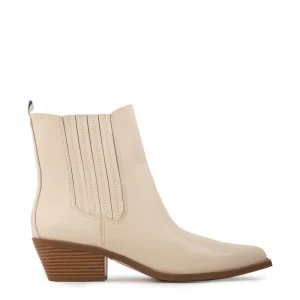 Botin samy cuero blanco crudo