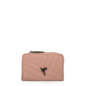 Tarjetero con ventana sarina pequeña rosa viejo