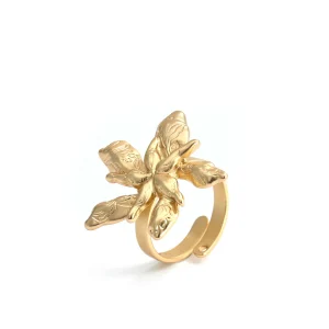 Anillo jaci dorado claro