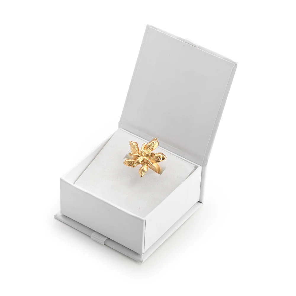 Anillo jaci dorado claro - Imagen 3